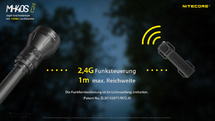 NITECORE MH40S - max. 1500 Lumen - kabelloser Fernschalter