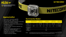 NITECORE NU05V2-Kit - max.40 Lumen
