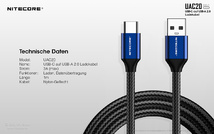 NITECORE - UAC20 - USB-C Lade- und Datenkabel