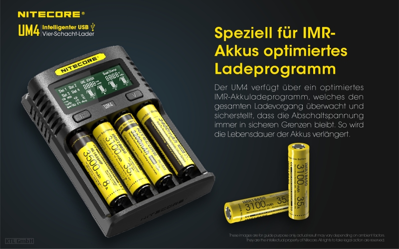 NITECORE UM4 - USB Ladegerät mit LED-Display