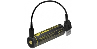 NITECORE - Li-Ion Akku Typ 18650 /2600mAh über Micro-USB-Kabel direkt aufladbar