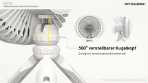 NITECORE Ventilator mit Licht und Powerbank