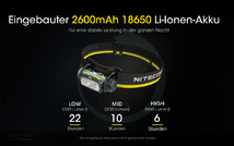 NITECORE NU40 - max. 1000 Lumen - USB-C