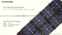 NITECORE SPEC10 - 10m Verlängerungskabel für Solarpanel